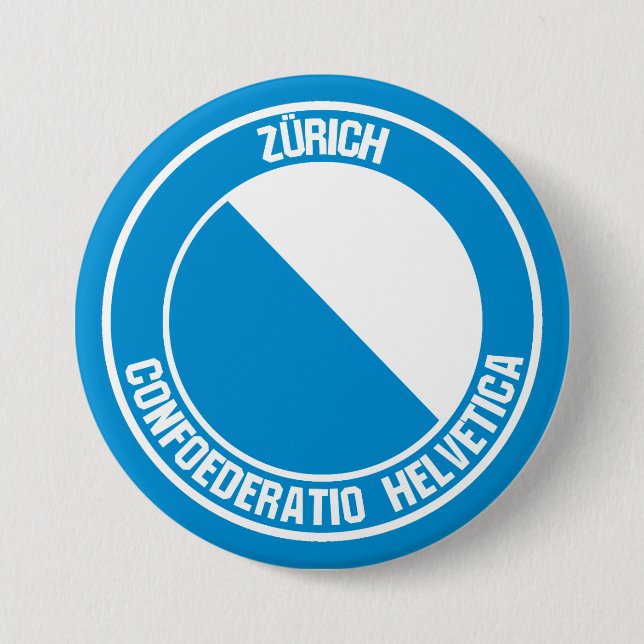 Zürich Round Emblem Button (Vorderseite)