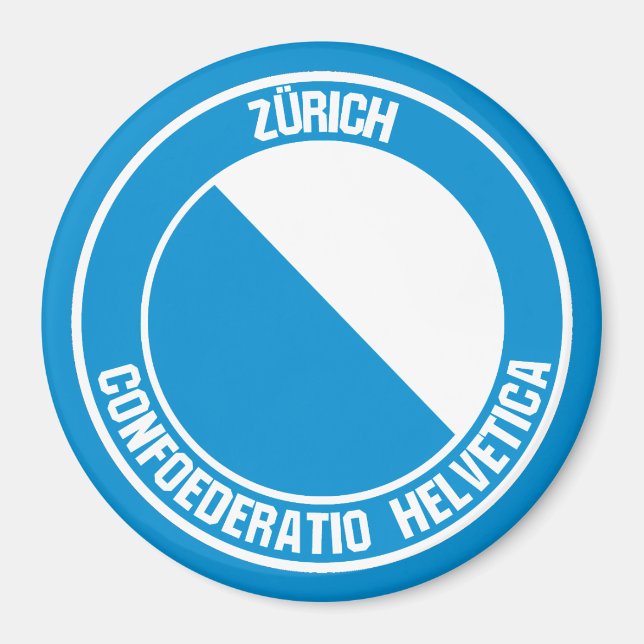 Zürich Round Emblem Magnet (Vorne)