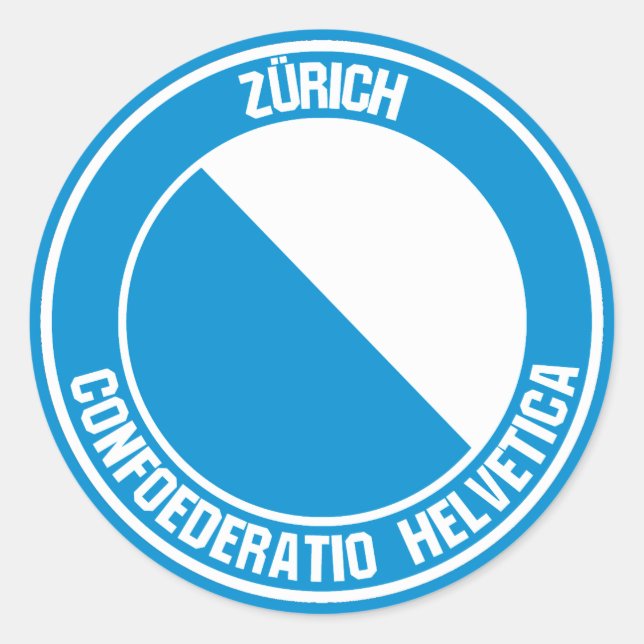 Zürich-RundEmblem Runder Aufkleber (Vorderseite)