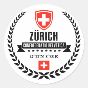 Zürich Runder Aufkleber