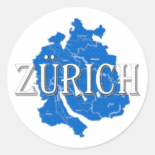 Zürich Runder Aufkleber