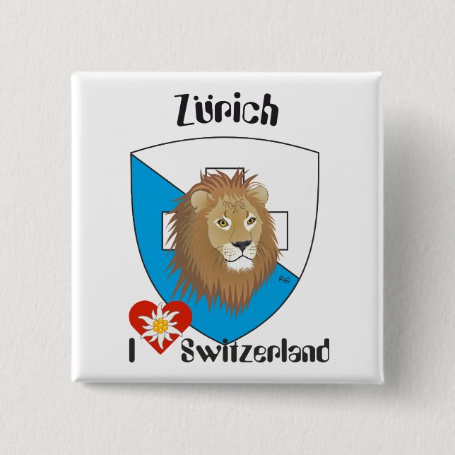 Zürich Schweiz Button (Vorderseite)
