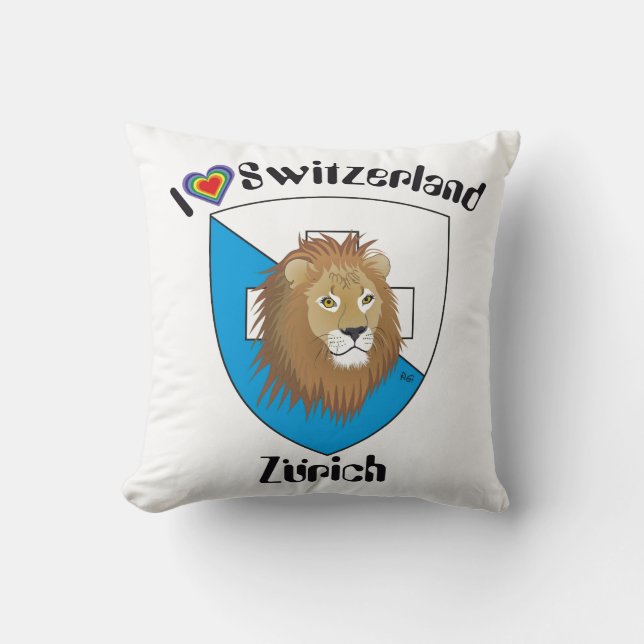 Zürich Schweiz Kissen (Vorderseite)