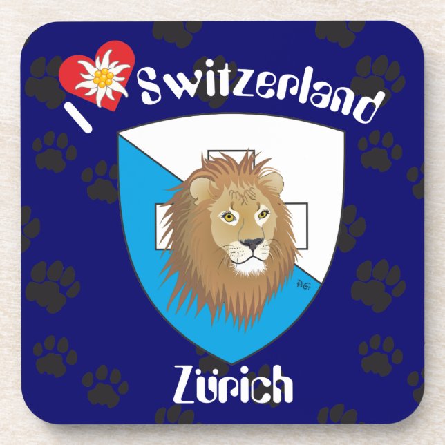 Zürich Schweiz Kork-Untersetzer Untersetzer (Vorderseite)