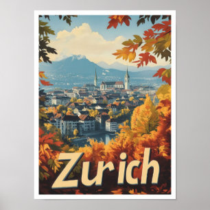 Zurich Schweiz Kunst, Dichtung und Musik Poster