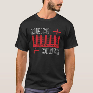 Zürich Schweiz Moderne Typografie Reise Design T-Shirt