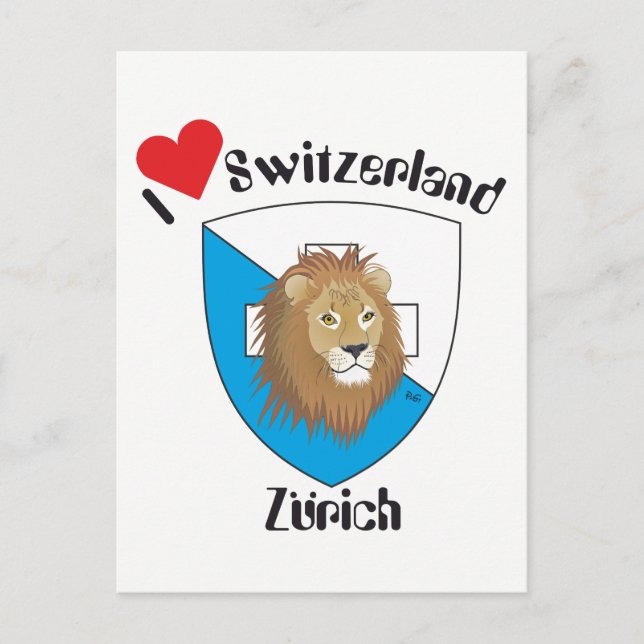 Zürich Schweiz Postkarte (Vorderseite)