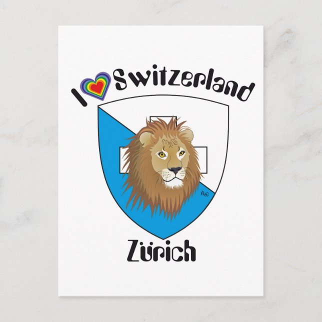 Zürich Schweiz Postkarte (Vorderseite)