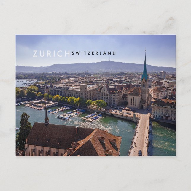 Zürich, Schweiz Postkarte (Vorderseite)