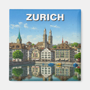 Zürich Schweiz Reisen Magnet