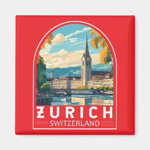 Zürich Schweiz Reisen Magnet