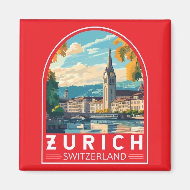 Zürich Schweiz Reisen Magnet (Vorne)