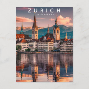 Zürich Schweiz Reisen Postkarte