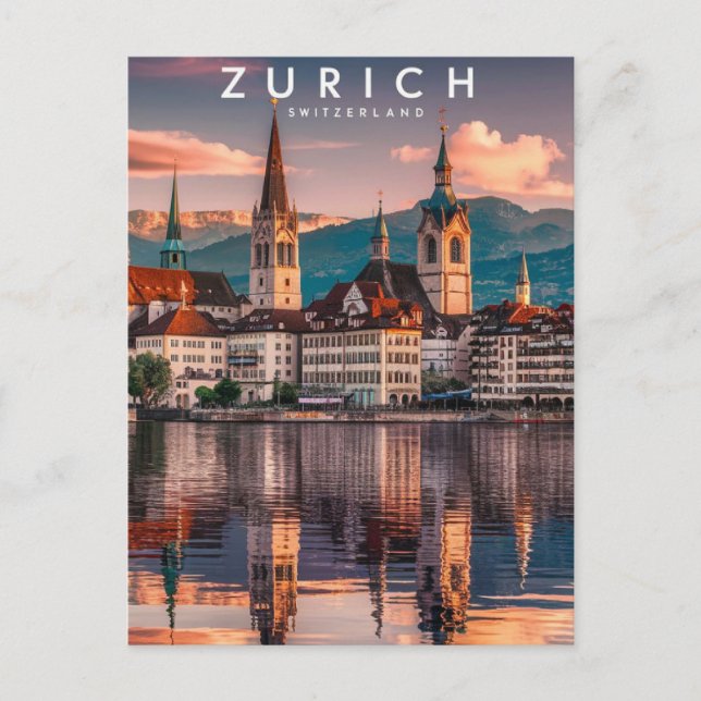 Zürich Schweiz Reisen Postkarte (Vorderseite)