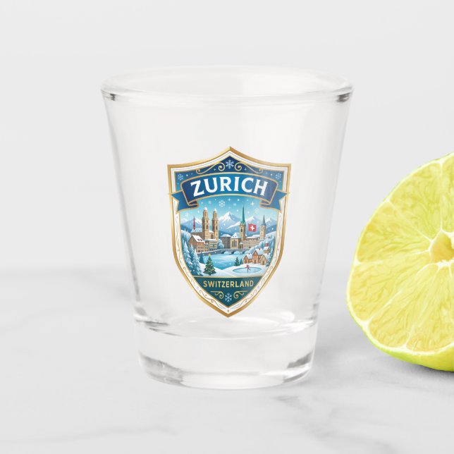 Zürich Schweiz Schnapsglas (Vorderseite)