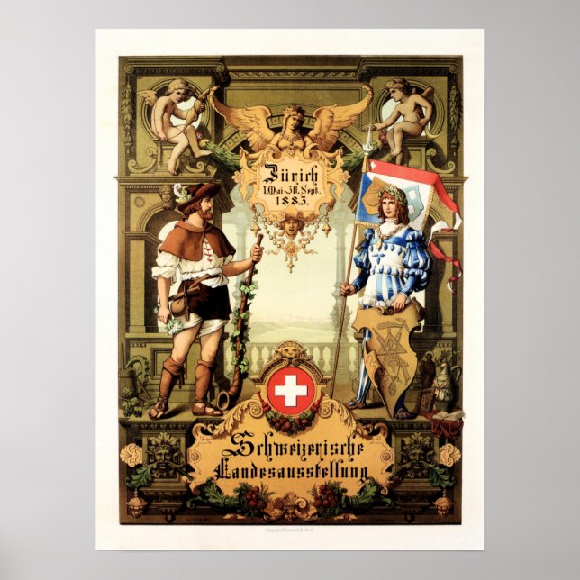 ZURICH SCHWEIZ Schweizer Tourismusmesse Poster (Vorne)