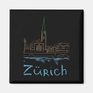 Zürich Schweiz Souvenir Geschenk Für Touristen Sti Magnet