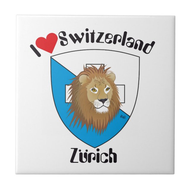 Zürich Schweiz Suisse Svizzera Svizra Fliese (Vorderseite)