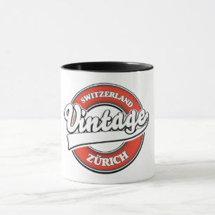 Zürich Schweiz Vintage-Logo Magnet Tasse