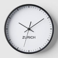 Zürich Schweiz Zeitzone Newsroom Style Clock