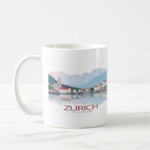 Zürich Schweiz Zürichsee Pastel Travel Kaffeetasse