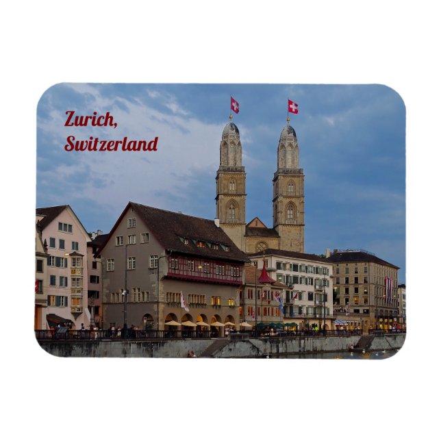 Zurich Suisse Grossmünster Magnet (Horizontal)