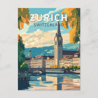 Zurich Switzerland Reisen Vintag Postkarte