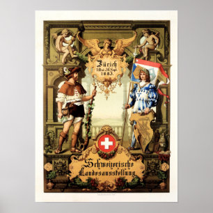 ZURICH SWITZERLAND Schweizer Tourismusmesse Poster