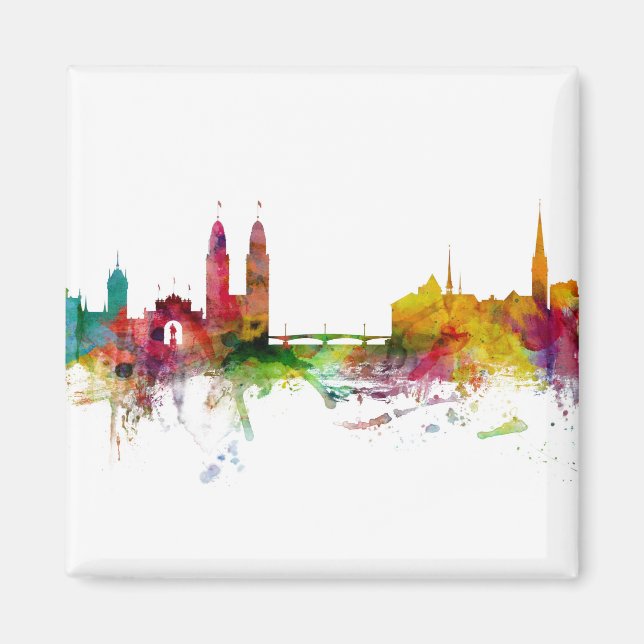 Zurich Switzerland Skyline Magnet (Vorne)