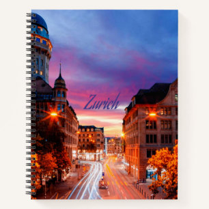 Zurich Switzerland Sunset Notizbuch