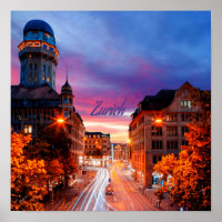 Zurich Switzerland Sunset