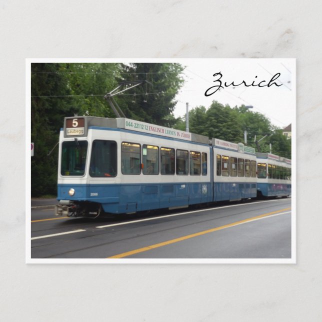 zürich tram postkarte (Vorderseite)