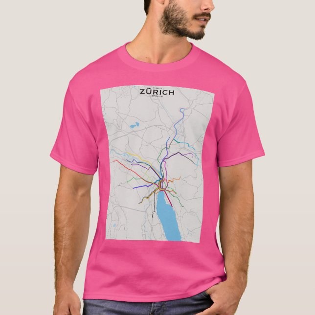 Zürich Transit Map T-Shirt (Vorderseite)