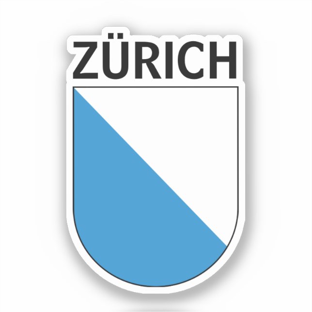 Zürichisches Wappen Aufkleber (Vorderseite)
