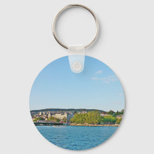 Zürichsee, Aussicht auf die Brücke Bellewue Schlüsselanhänger