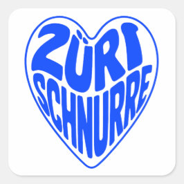 Zürri Schnurre Quadratischer Aufkleber