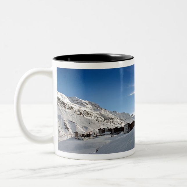 Zurs Lech am Arlberg Österreichische Alpen Österre Zweifarbige Tasse (Links)