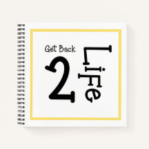 Zurück 2 Life Notebook Journal 8.5x8.5