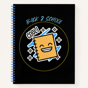 Zurück 2 Schule Cool School Beginnen T - Shirt Notizbuch
