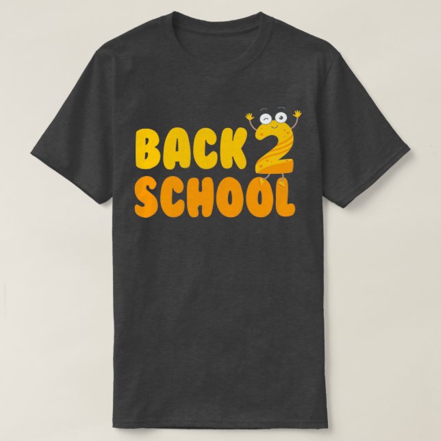 Zurück 2 Schule erste Klasse Zweite Klasse Lehrer  T-Shirt (Design vorne)