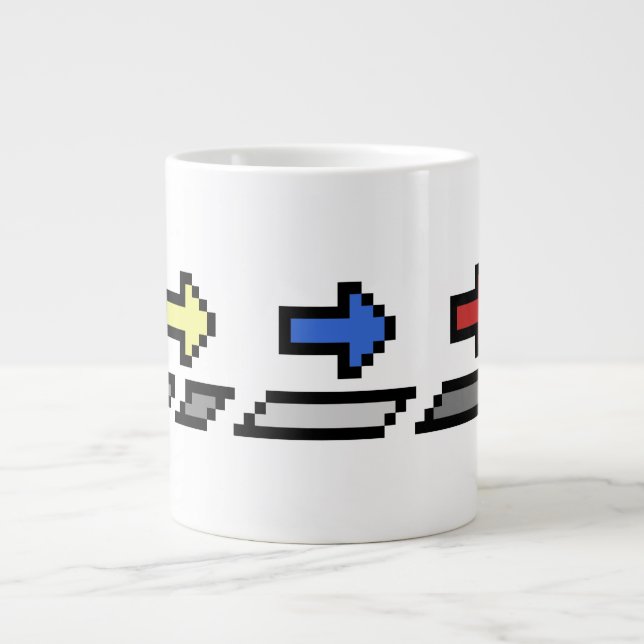 ZURÜCK! - 6, 10 oder 20 oz. (3 Pfeile) Tasse (Vorderseite)