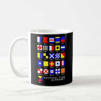 Zurück Alphabet für das Signal des Nautischen Kaffeetasse