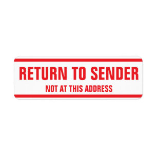 Zurück an Absender Nicht an dieser Adresse