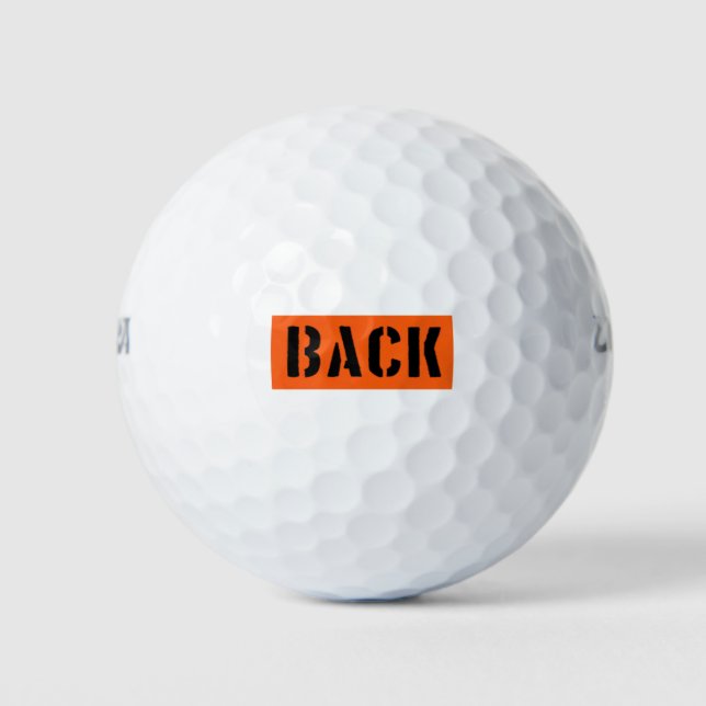 Zurück an der Vorderseite Golfball (Vorderseite)
