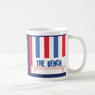 Zurück auf der Bank/der Bank-Tasse Kaffeetasse