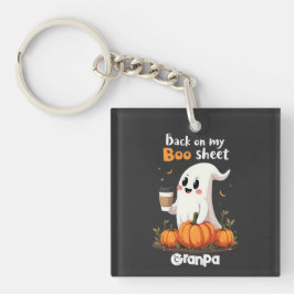 Zurück auf meinem Bootschild Funny Halloween Boo G Schlüsselanhänger