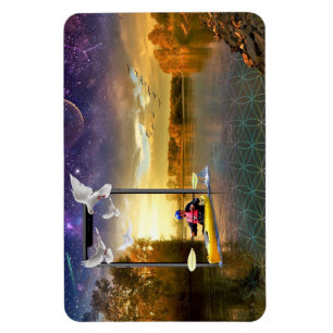 Zurück auf meinem mobilen Foto-Magnet Magnet