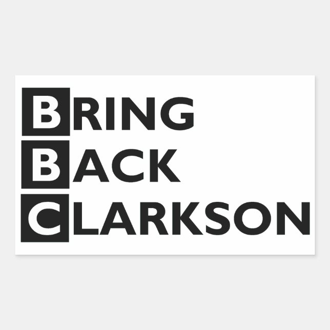 Zurück Clarkson Sticker (Vorderseite)