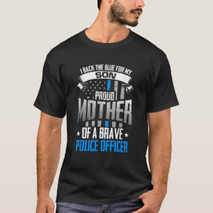 Zurück das Blau für meinen Sohn stolz Mutter der P T-Shirt