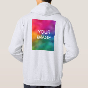 Zurück Design Anpassbarer Text für Bild hinzufügen Hoodie